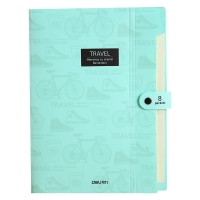 得力5736，5格多层A4插页文件夹文件袋学生试卷资料袋风琴包