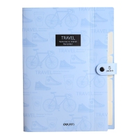 得力5736，5格多层A4插页文件夹文件袋学生试卷资料袋风琴包