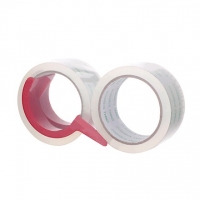 得力30312，封箱胶带48mm*60Y*50um(高透)(2卷/套)