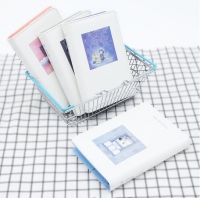 得力SZ606，学生皮面手账本日程计划本记事本创意旅行手册活页手账本 白色 (大号8.5in)