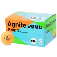 安格耐特F2390Y，乒乓球60个/盒40mm比赛练习用球黄色耐打