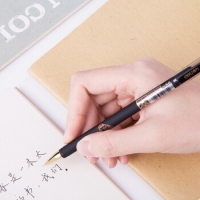 得力S103，连中三元考试中性笔0.5mm全针管（黑色）