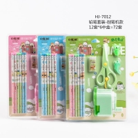 小松树7012，铅笔文具套装(1/12/72)HJ7012 小皮头铅笔+削笔机+...