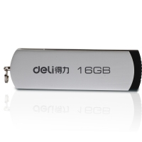 得力3721，U盘16G/高速存储USB2.0 金属流畅移动存储
