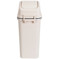 得力18824，10L塑料按压式垃圾桶废纸篓PP材质办公家用环保