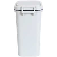得力18824，10L塑料按压式垃圾桶废纸篓PP材质办公家用环保