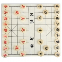得力9566，中国象棋原木制象棋儿童成人娱乐象棋直径3.5cm