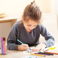 得力70695，24色三角杆水彩笔彩色笔绘画笔套装可水洗幼儿园儿童