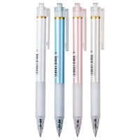 得力A422，按动中性笔水笔黑色签字笔学生办公文具-子弹头 0.5mm