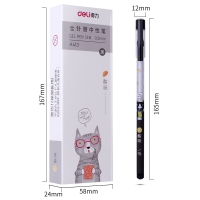 得力A413,0.5mm酸味猫学生中性笔签字笔水笔全针管