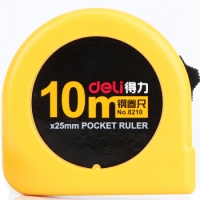 得力8210，10米钢卷尺，(10m)耐摔公英制钢卷尺/测量尺 测量工具 
