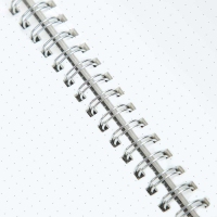 得力LB570，B5 70页零系列螺旋本软抄本 点阵款记事本笔记本子 方格本