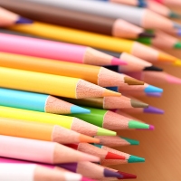 得力6534，48色彩色铅笔 画笔 绘图彩铅五角形桶装涂鸦填色彩笔素描彩笔