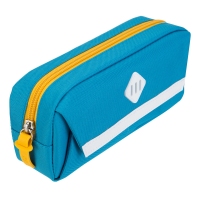 得力66758，翻盖内置笔插网格笔袋简约多功能收纳学生大容量文具盒 