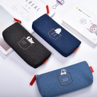 得力66755，牛仔风笔袋学生用大容量文具袋 高中生多功能铅笔袋