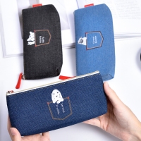 得力66755，牛仔风笔袋学生用大容量文具袋 高中生多功能铅笔袋