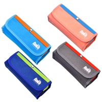 得力66750，翻盖式笔袋简约笔袋多功能收纳袋时尚创意笔袋学生笔袋大容量文具盒 