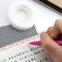 得力30111，神奇隐形胶带，胶带手撕可写字无痕胶带花车不留胶小胶带 1卡(2卷)