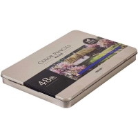 得力6567，48色铁盒装油性彩铅彩色铅笔填色笔美术素描手绘画笔涂色笔彩铅套装