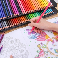 得力6568，72色铁盒装油性彩铅彩色铅笔填色笔美术素描手绘画笔涂色笔彩铅套装