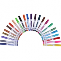 得力70670，24色儿童水彩笔可水洗无毒画笔学生彩色笔绘画笔勾线笔