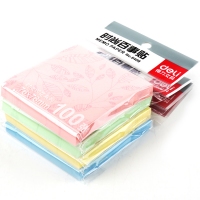 得力6409，百事贴易事贴可粘彩色百事贴留言贴76X76mm-100张