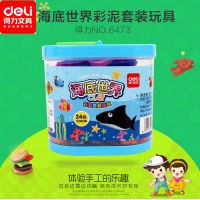 得力6473，24色彩泥（1/12/36）金鱼缸海底世界橡皮泥儿童DIY创意玩具美术用品