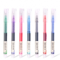 白雪T16，直液式走珠笔 全针管0.5mm，速干彩色中性笔学生用中性笔7色水笔清新风可爱系彩色手绘笔T16