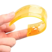 得力6205，15cm软直尺（1/36/864）任意弯曲直尺波普风尚尺子学生糖果色文具软尺绘图 