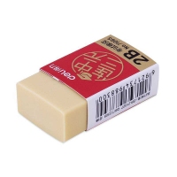 得力71065，连中三元系列学生考试橡皮擦 黄色 