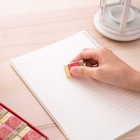 得力71065，连中三元系列学生考试橡皮擦 黄色 