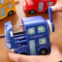 得力0674，卷笔刀伦敦巴士手摇削笔器铅笔刨汽车削笔机卷笔器转笔刀