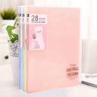 得力72359，彩色资料册 A4文件夹侧入式插袋学生28入多层试卷插页考试夹