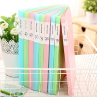 得力72382，资料册A4透明插页袋文件夹40页多层学生乐谱试卷夹 