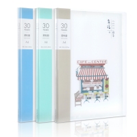 得力72439，A4资料册30页文件夹文件册多层插页袋文件袋小清新萌宠