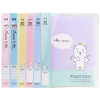 得力96152，30页A4学生资料册可爱卡通文件册试卷册文件夹