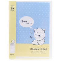 得力96152，30页A4学生资料册可爱卡通文件册试卷册文件夹