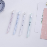 得力A037，0.35mm全针管笔中性笔水笔尖书写流畅写字签字笔学生用笔