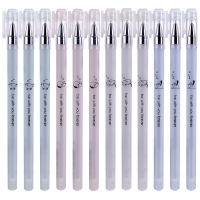 得力A037，0.35mm全针管笔中性笔水笔尖书写流畅写字签字笔学生用笔