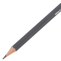 得力58113，铅笔HB学生书写原木铅笔六角椴木笔盒装素描铅笔12支/盒 