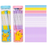 得力58123，皮卡丘铅笔六角杆HB桶装小学生考试儿童书写文具-36支装