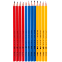 得力58127，书写铅笔素描速写美术用铅笔绘图练字初学者画笔HB系列铅笔儿童写字笔椴木制造12支/盒 