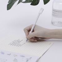 得力A060A-01，0.35mm学生全针管中性笔签字笔水笔学生用品