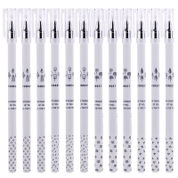 得力A060A-01，0.35mm学生全针管中性笔签字笔水笔学生用品