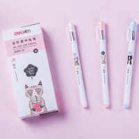 得力A061A-01，0.35mm酸味学生全针管中性笔签字笔水笔学生用品