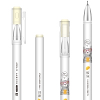 得力A061A-01，0.35mm酸味学生全针管中性笔签字笔水笔学生用品
