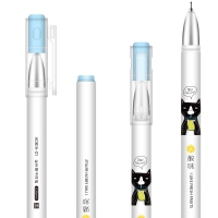 得力A061A-01，0.35mm酸味学生全针管中性笔签字笔水笔学生用品