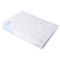 得力72475，资料册A4半透学生试卷收纳文件袋办公用 透明索引资料册-30页