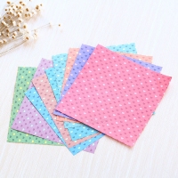 得力6434，30张儿童手工纸彩色心形印花折纸幼儿园小学生创意手工剪刀纸 -15*15cm