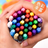 得力72100，12色彩色油画棒幼儿园蜡笔儿童彩色汪汪队笔套装油彩笔绘画彩绘棒可水洗盒装小学生铅笔型涂鸦彩虹画笔